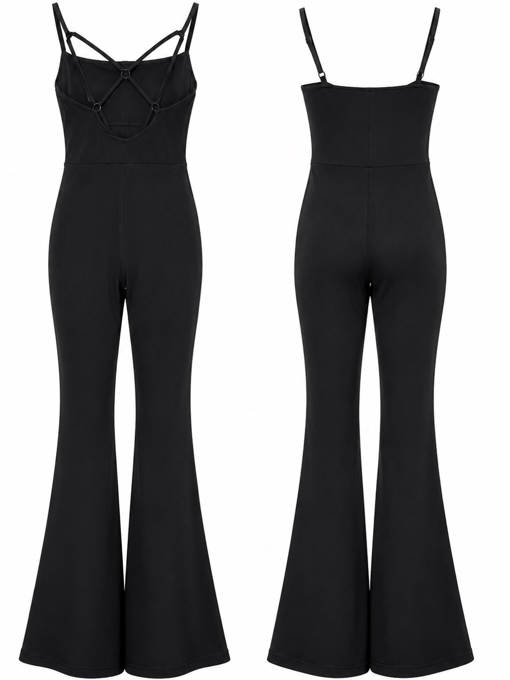 NWOT Gilly Hicks Black Flare Active jumpsuit small